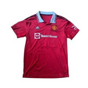 2022-23 Manchester United Jadon Sancho #25 Adidas Home Football Jersey Size: L
